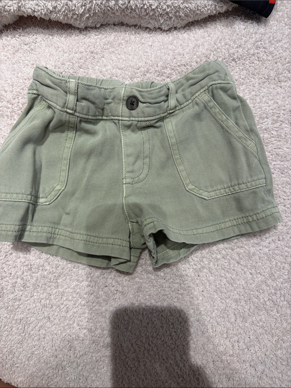 Kids Olive Green Casual Shorts